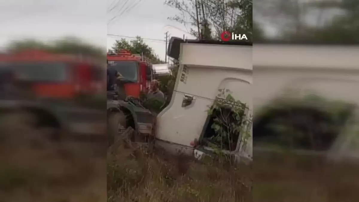 Kastamonu’da Beton Mikseri ile Kamyon Çarpıştı