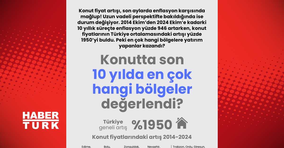 Konut fiyatlarında son 10 yıldaki artış