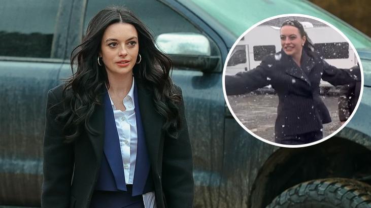 Melis Sezen’in kar mutluluğu! Çocuklar gibi eğlendi