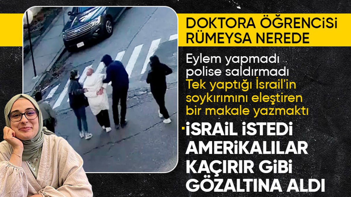 Türk öğrenci Rümeysa Öztürk’e ABD’de gözaltı: İftara giderken kelepçelendi